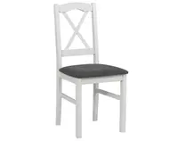 Jedálenská stolička Níla, biela/tmavo šedá látka%