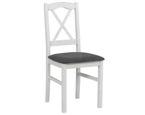 Jedálenská stolička Níla, biela/tmavo šedá látka%