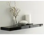 Polica na stenu Shelvy 60 cm, čierny lesk%