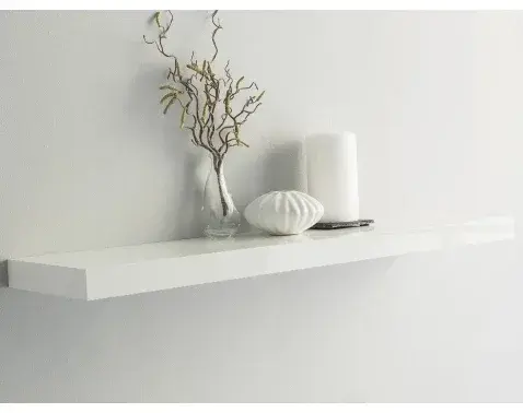 Polica na stenu Shelvy 80 cm, biela lesk%