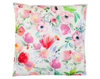 Dekoračný vankúš Akvarel kvety 45x45 cm, zamat%