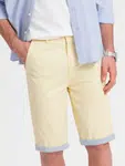 Ombre Men's chinos shorts with contrasting turn-up
