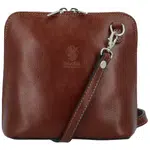 Dámska kožená crossbody kabelka hnedá - Delami Dosia