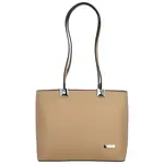 Dámska kabelka na rameno tmavo béžová - Delami Velvet Touch