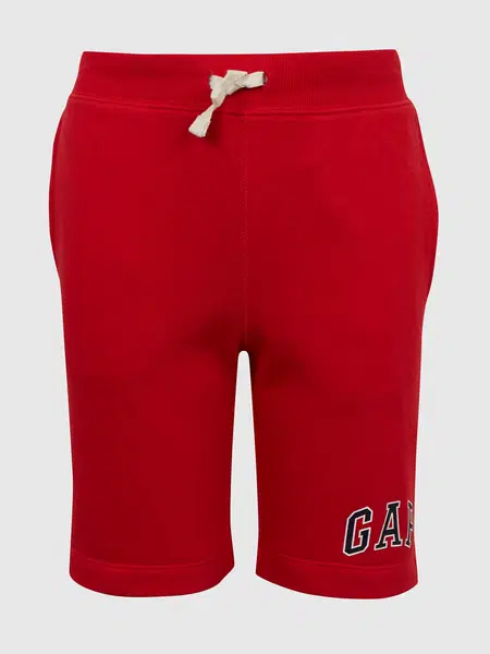 Červené chlapčenské kraťasy s logom GAP