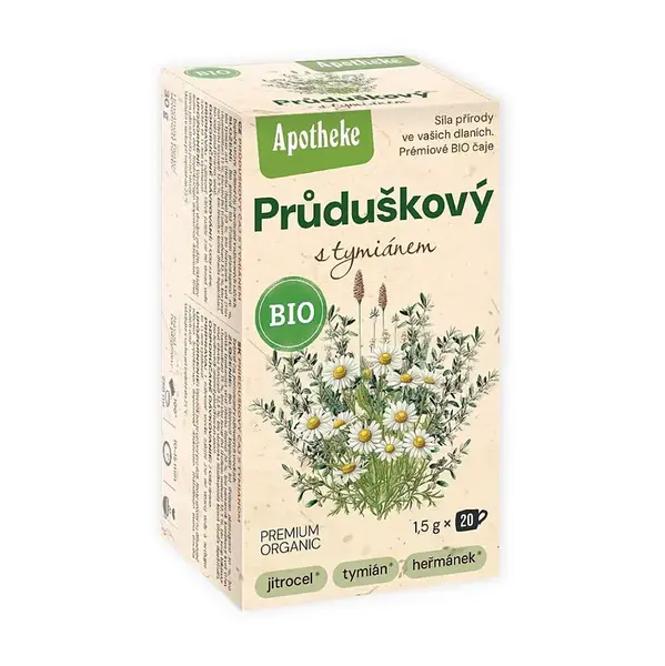 APOTHEKE Průduškový čaj s tymiánem BIO 20 sáčků
