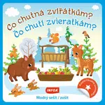 Kulaté samolepky Co chutná zvířátkům? / Co chutí zvieratkám? - modrý sešit / zošit