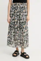 Hedvábná sukně Weekend Max Mara černá barva, maxi, áčková, 2515101013600