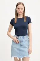 Tričko Hollister Co. tmavomodrá barva, KI339-5043