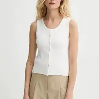 Top A.P.C. debardeur ambre bílá barva, VIALM.F23410