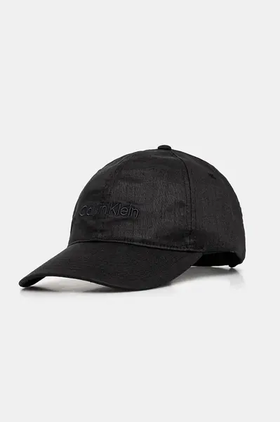 Kšiltovka Calvin Klein černá barva, s aplikací, LV04D5024G