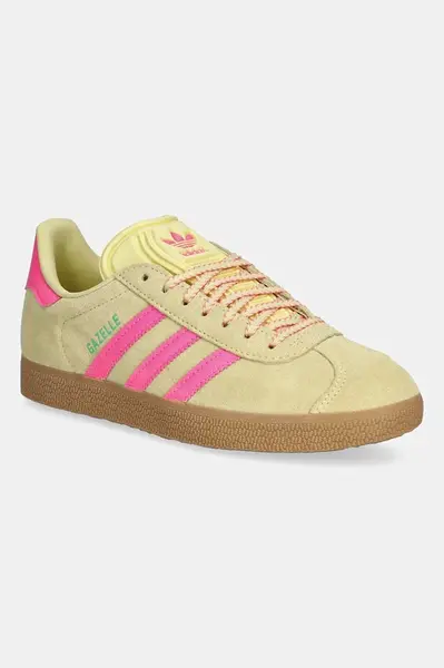 Semišové tenisky adidas Originals Gazelle žlutá barva, JH7211