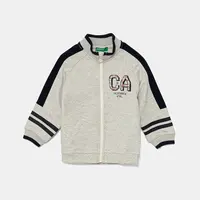 Dětská bavlněná mikina United Colors of Benetton šedá barva, vzorovaná, 3BC1G503R