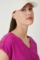 Bavlněné tričko Medicine dámské, fialová barva