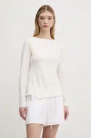 Halenka Abercrombie & Fitch dámská, béžová barva, hladká, KI139-5210