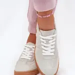 EVENTO Semišové Nízké Tenisky Dámské Šedé Paliana