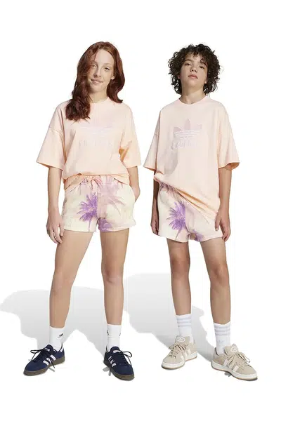 Dětské kraťasy adidas Originals fialová barva, vzorované, nastavitelný pas, JD2944