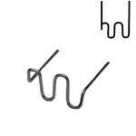 Sponky na svařování plastů RS28, sada 100 ks, tvar W, průměr drátu 0,8 mm - Genborx