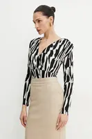 Halenka Morgan TALMA dámská, černá barva, vzorovaná, TALMA