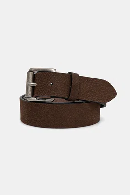 Kožený pásek Timberland pánský, hnědá barva, TB0A2Q7W2421