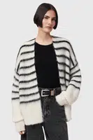 Vlněný kardigan AllSaints RIGA dámský, bílá barva, W005KC