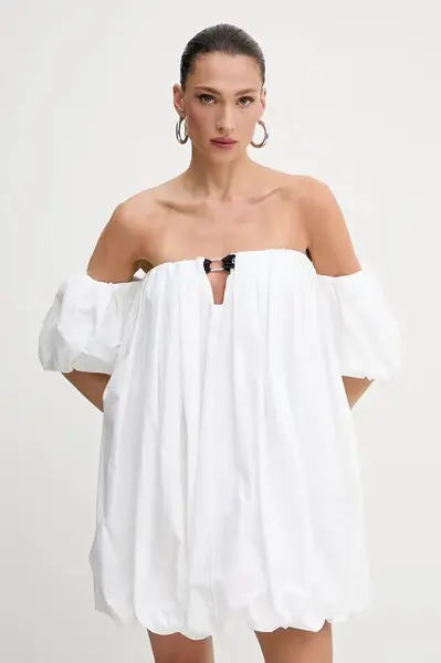 Bavlněné šaty Pinko bílá barva, mini, oversize, 105211 A2LD