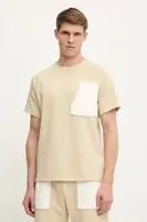 Tričko The North Face Terry Relaxed pánské, béžová barva, NF0A8C283X41