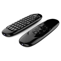 C120 English Version 6-Axis Gyro 2.4G Mini Wireless Air Mouse QWERTY Keyboard for Android/Windows/Mac OS/Linux Systems - Black