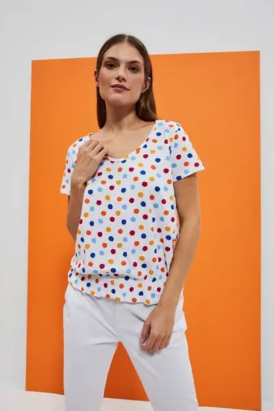 DÁMSKE TRIČKO L-TS-4053 BIELE