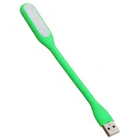 Portable USB LED Reading Light with Flexible Arm Mini Night Lamp for Laptop Desktop - Green