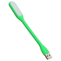 Portable USB LED Reading Light with Flexible Arm Mini Night Lamp for Laptop Desktop - Green