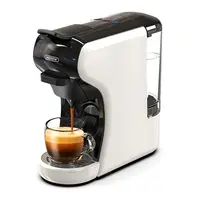 HiBREW H1A 4 IN 1 Expresso Coffee Machine Compatible with DG capsule Ground Coffee - White