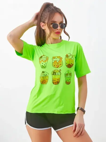 Resti Women's sports set with t-shirt and shorts Kitty Cat