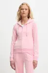 Juicy Couture rozepínací mikina s kapucí dámská bavlněná ROBERTSON CLASS