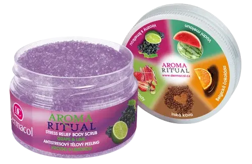 DERMACOL Aroma Moment antistresový tělový peeling hrozny s limetkou 200 g