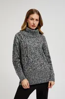 Marisse Women's Sweater Z-Sw-4545 Black Mel