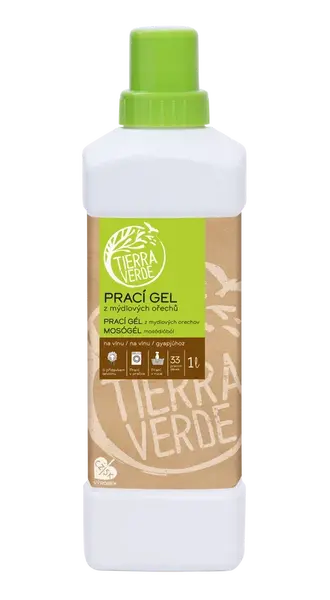 TIERRA VERDE Prací gél z mydlových orechov na vlnu a funkčný textil z merino vlny 1 l