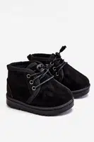 FR1 Detské čipky -Boots Izolované s kožušinovým čiernym poľovníkom