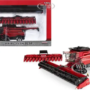 Case IH Axial Flow 9250 Combine Red with Corn Head and Draper Head "Case IH Agriculture" Series "Prestige Collection" 1/32 Diecast Model by ERTL TOMY