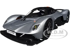 Aston Martin Valkyrie Silver Metallic with Matt Black Top "Special Edition" Series 1/18 Diecast Model Car by Maisto