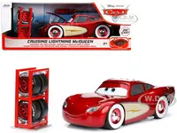 Cruising Lightning McQueen Red Metallic with Extra Wheels Disney &amp; Pixar "Cars" Movie "Hollywood Rides" Series Diecast Model Car by Jada
