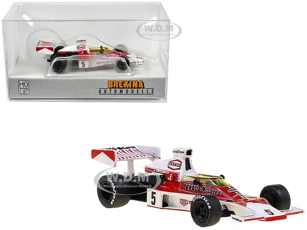 McLaren M23 5 Emerson Fittipaldi "Formula One F1 World Championship" (1974) 1/87 (HO) Scale Model Car by Brekina