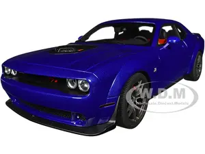 2022 Dodge Challenger R/T Scat Pack Widebody Indigo Blue 1/18 Model Car by Autoart