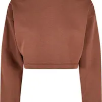 Ladies Cropped Oversized Sweat High Neck Crew kůra