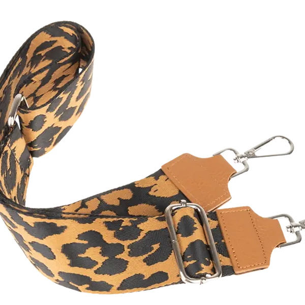 NovaKabelka.cz Látkový přídavný popruh leopardo camel argento