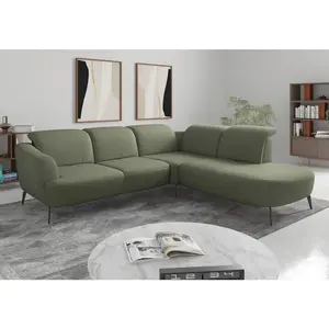 Sit & More ROHOVÁ SEDAČKA, textil, olivově zelená