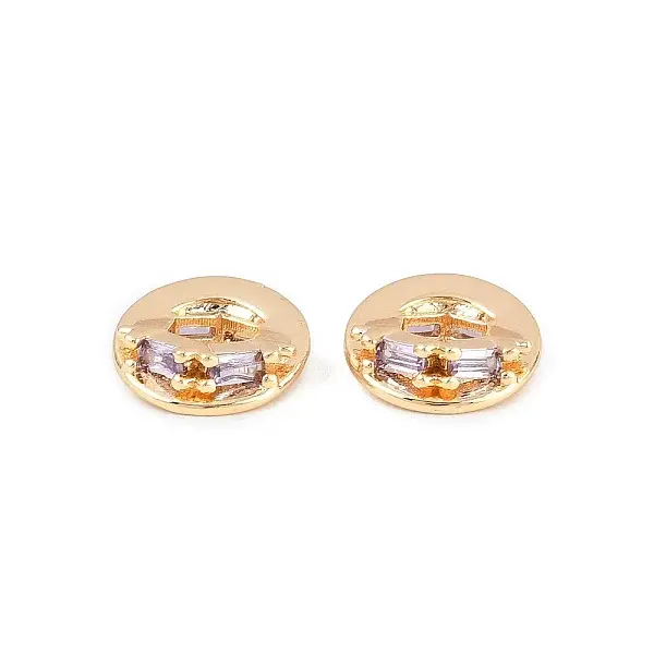 Brass Micro Pave Cubic Zirconia Pendants