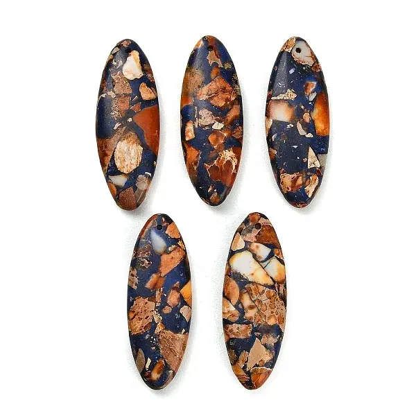 Dyed Synthetic Imperial Jasper Pendants