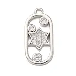 Brass Micro Pave Clear Cubic Zirconia Pendants
