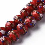 Handmade Gold Sand Lampwork Beads Strands